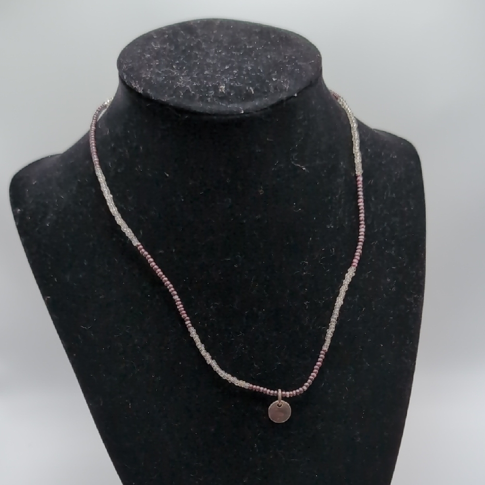 Express Purple and Silver Necklace Elegant Jewelry